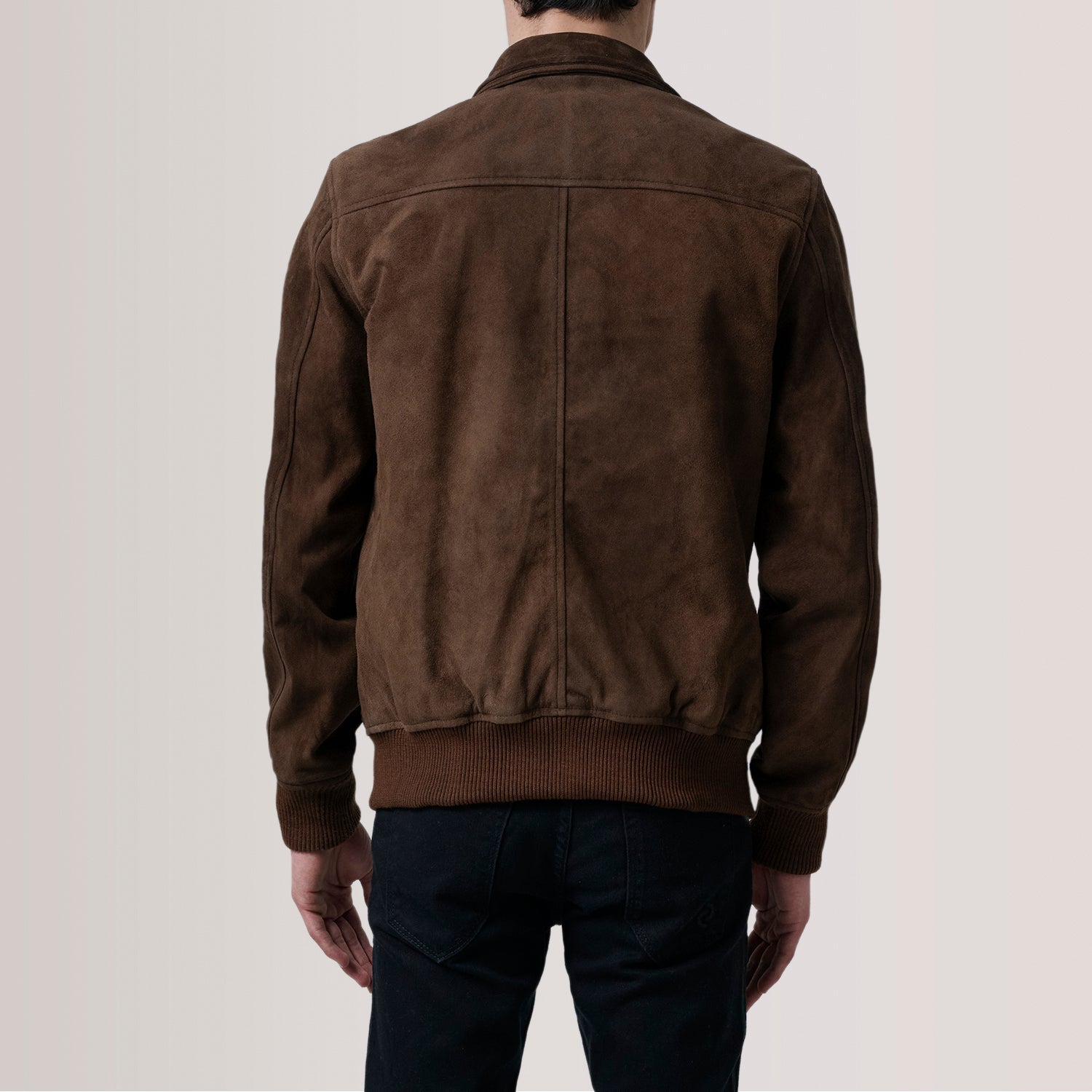 Lester Brown Suede Bomber Jacket