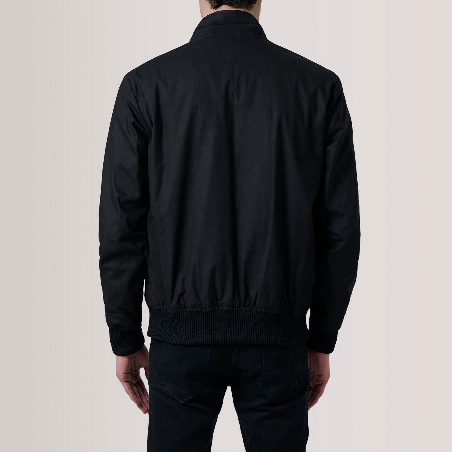 Morrison Black Canvas Bomber Jacket