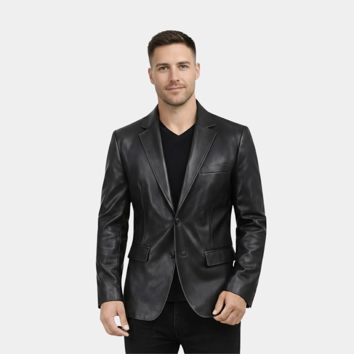 Men's Real Lambskin Leather Blazer