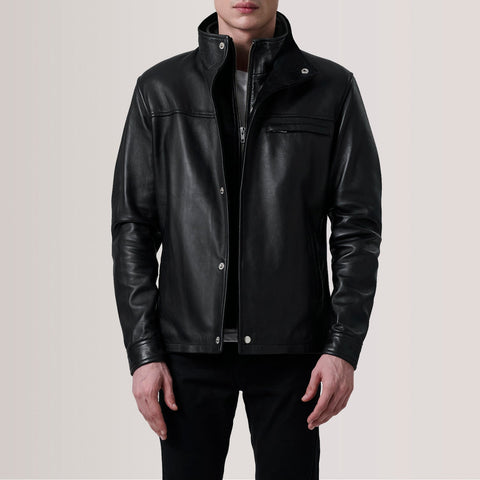Sean Black Leather Classic Jacket