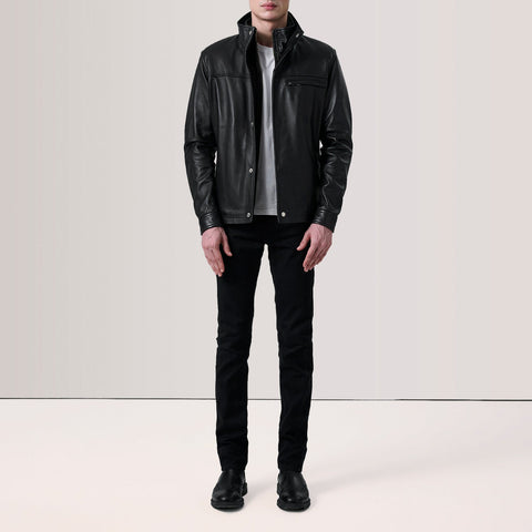 Sean Black Leather Classic Jacket