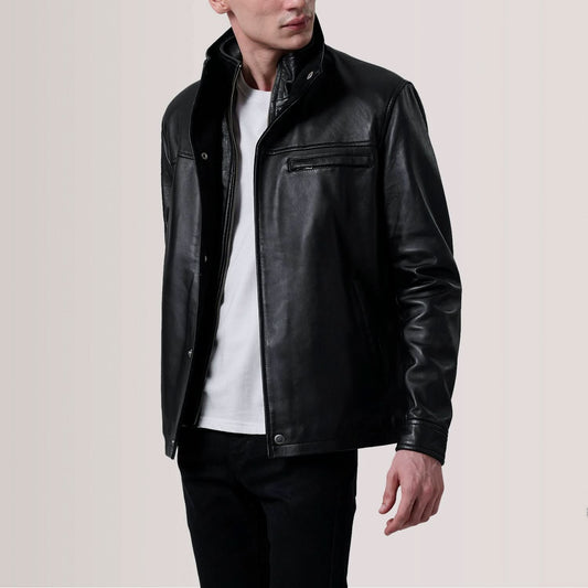 Sean Black Leather Classic Jacket