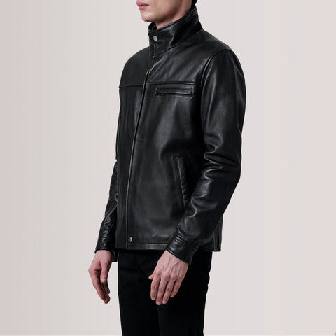 Sean Black Leather Classic Jacket