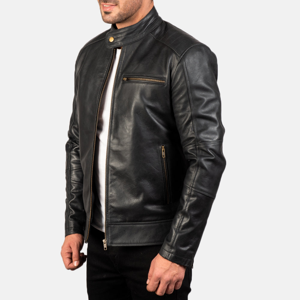 [FS] Dean Black Leather Biker Jacket