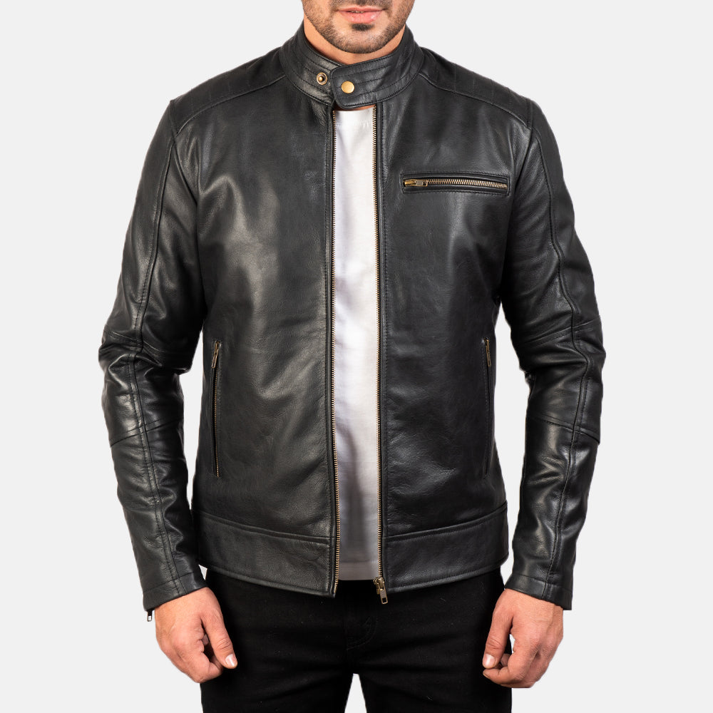 [FS] Dean Black Leather Biker Jacket