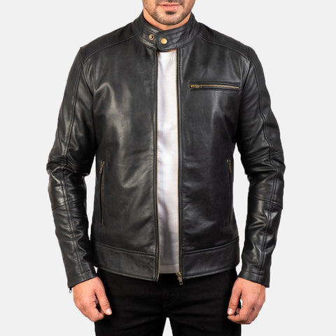 [FS] Dean Black Leather Biker Jacket