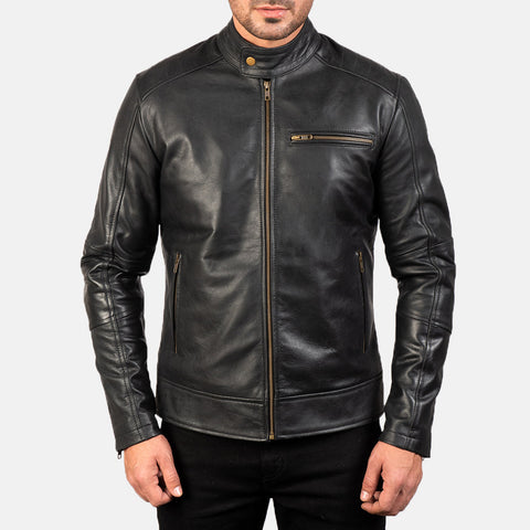 [FS] Dean Black Leather Biker Jacket