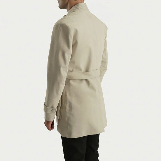 Dolf Off-White Suede Jacket - Leather Clan