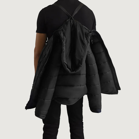 Men's Ridge Black Hooded Puffer Jacket