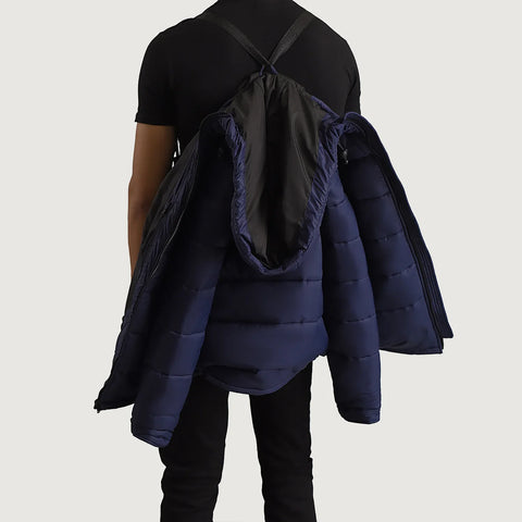 Men's Ridge Blue Hooded Puffer Jacket