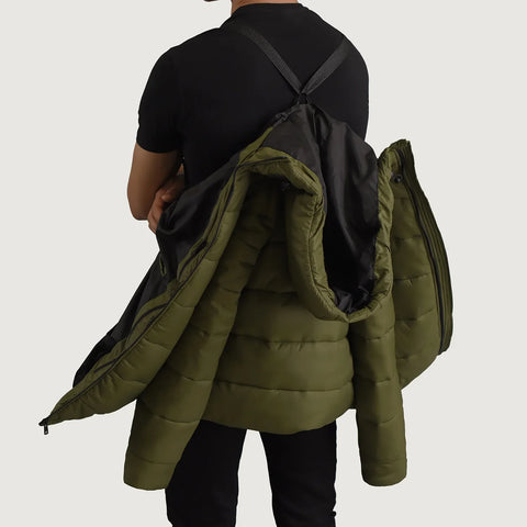 Men's Ridge Green Hooded Puffer Jacket