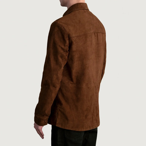 Haven Brown Suede Leather Shirt