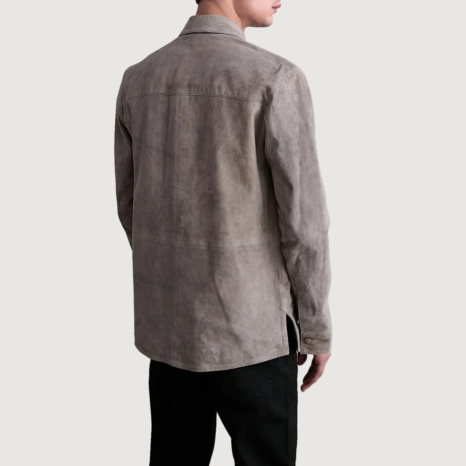 Haven Grey Suede Leather Shirt