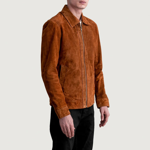 Inferno Brown Suede Leather Jacket