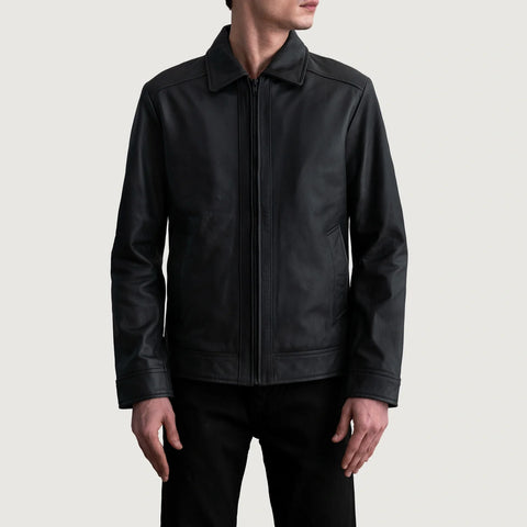 Inferno Matte Black Leather Jacket
