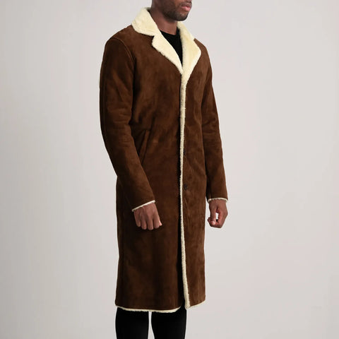 Kolby Brown Suede Shearling Coat