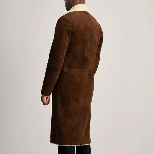 Kolby Brown Suede Shearling Coat