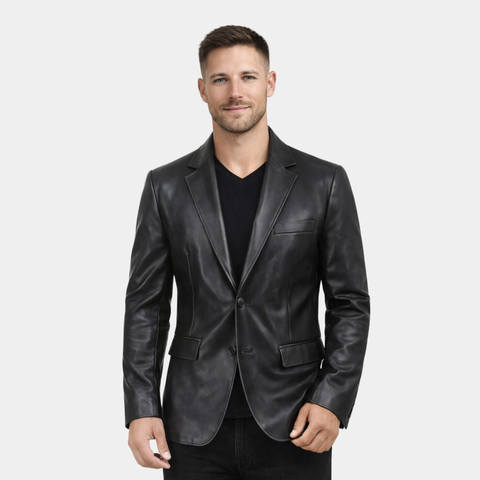 Men's Real Lambskin Leather Blazer