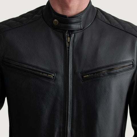 [FS] Sven Black Leather Bomber Jacket