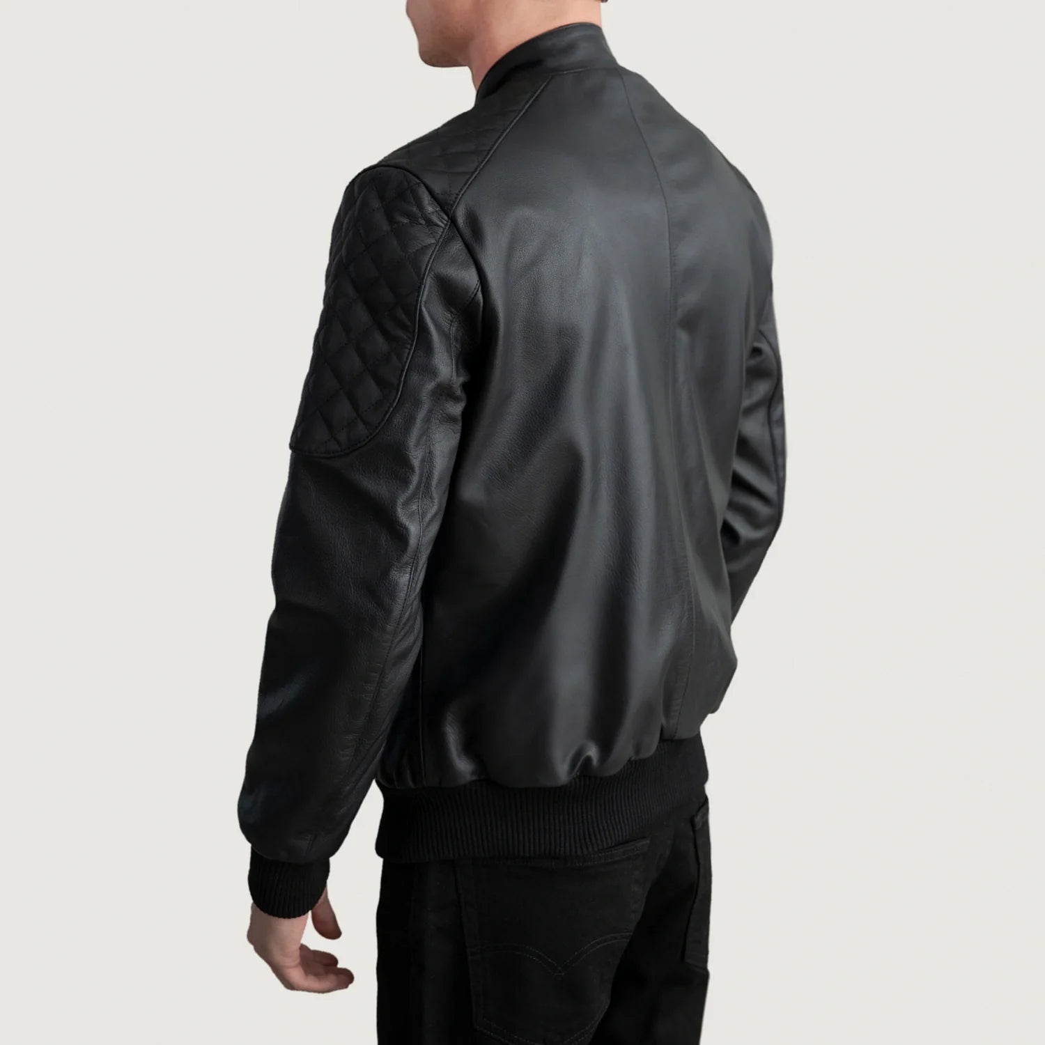 [FS] Sven Black Leather Bomber Jacket