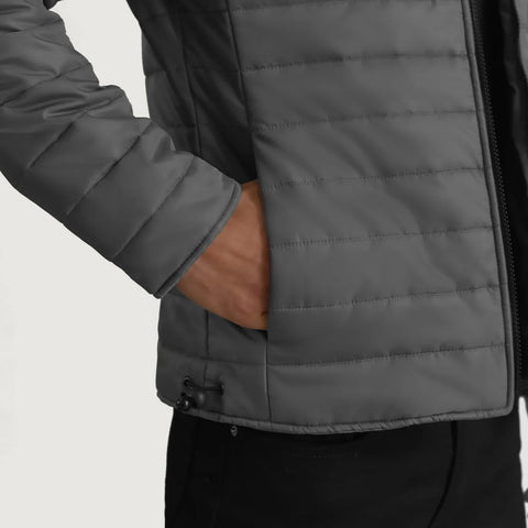 Men's Aspen Grey Hooded Puffer Jacket