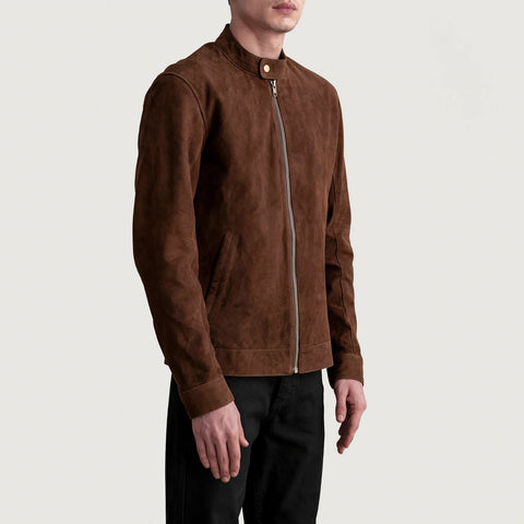 Zen Brown Suede Biker Jacket