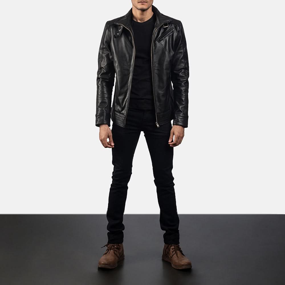 [LC] Legacy Black Leather Biker Jacket