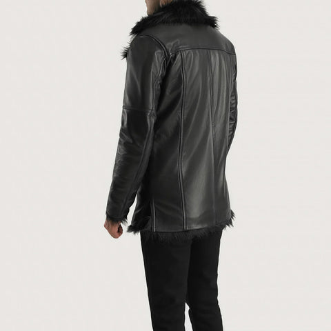 [FS] Furcliff Black Leather Coat
