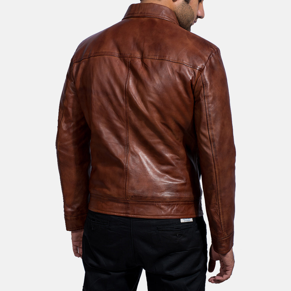 [LC] Inferno Brown Leather Jacket