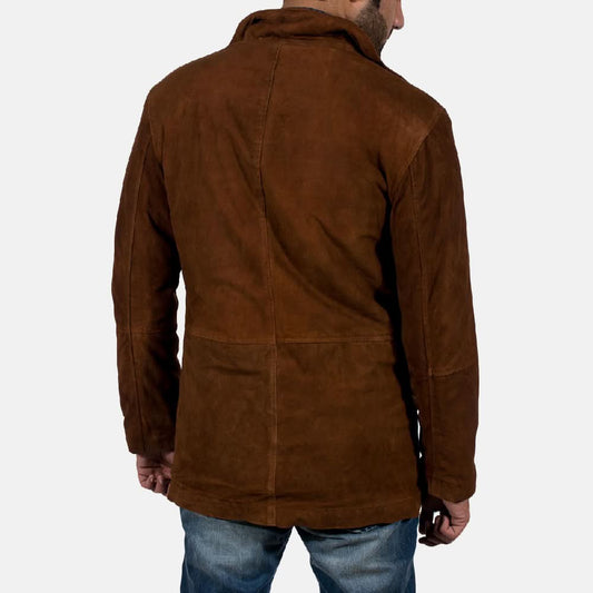 Sheriff Brown Suede Jacket - Leather Clan