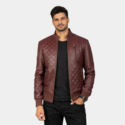 Maroon Leather Jacket