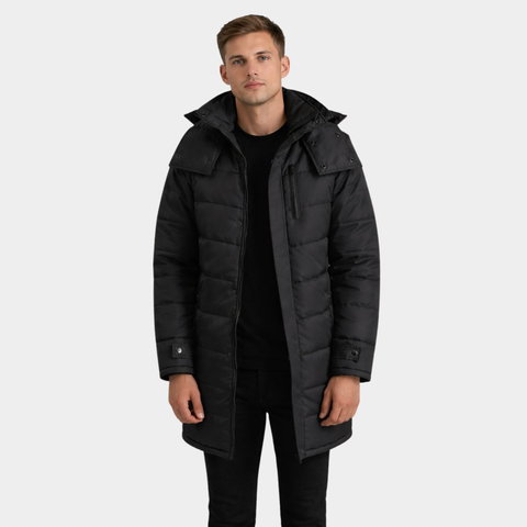 Moore Black Hooded Parka