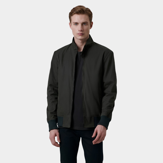 Morrison Olive Canvas Bomber Jacket