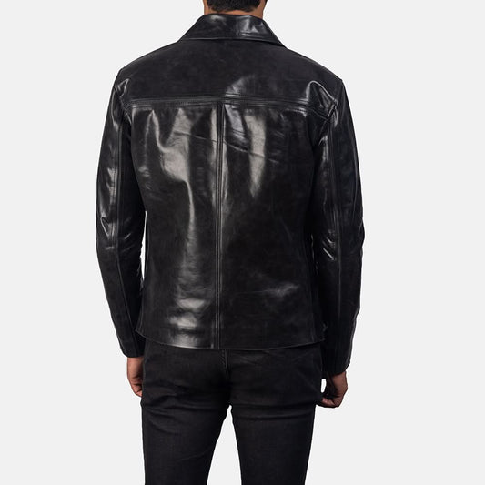 [LC] Mystical Black Leather Jacket