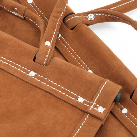 Premium Suede Leather Firewood Log Carrier