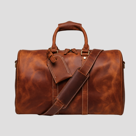 Prescott Small Leather Weekender Duffle Bag