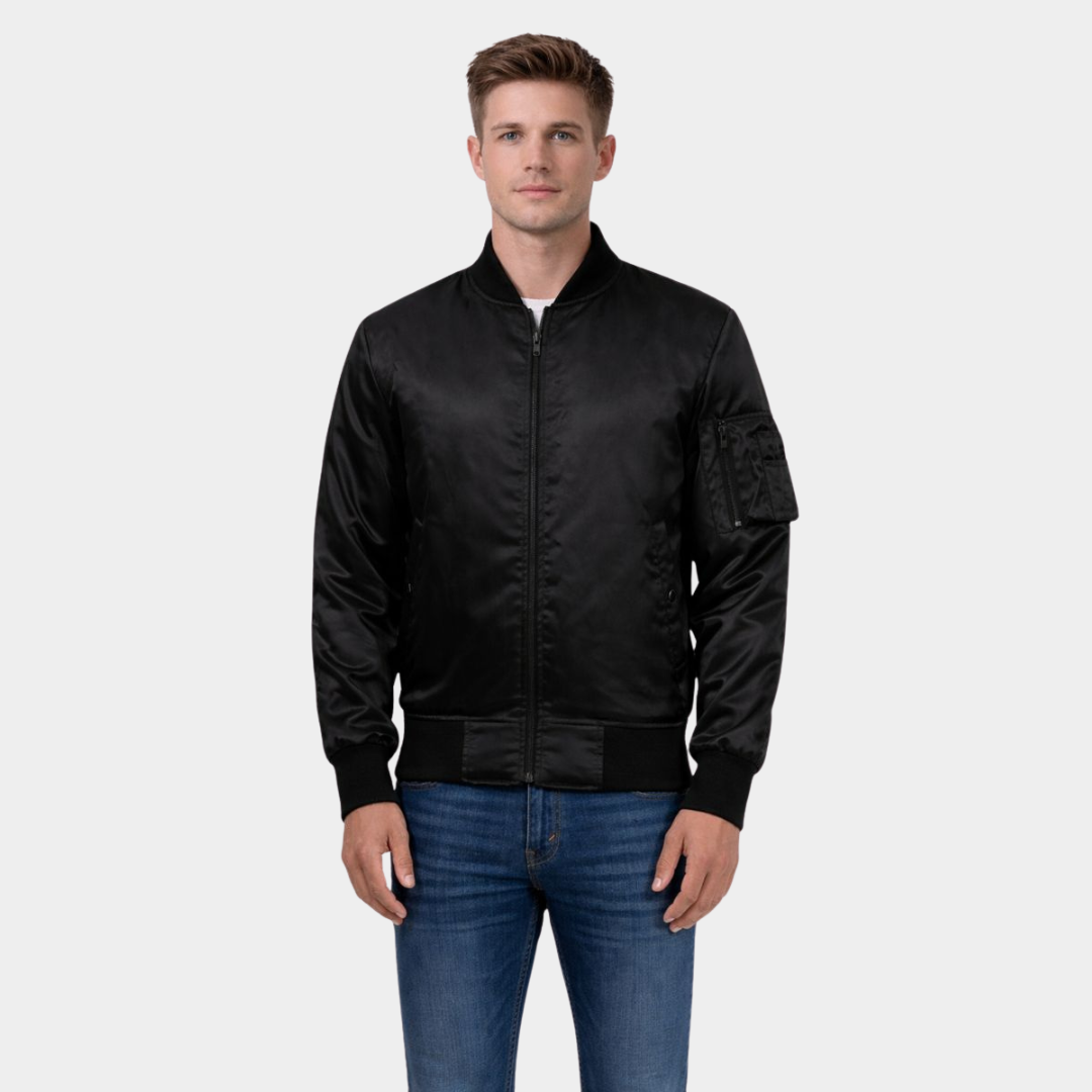 Quinton MA-1 Black Bomber Jacket