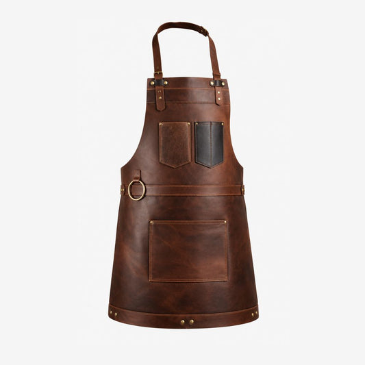 Ridgecraft Dark Brown Full Grain Woodworking Leather Apron