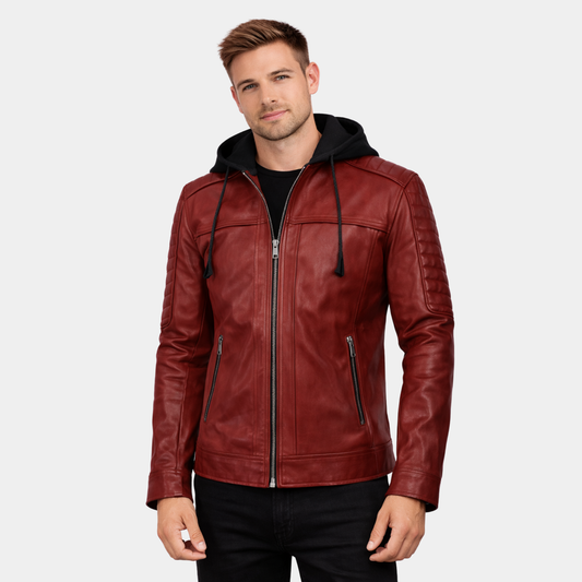 Rodeo Hooded Leather Jacket
