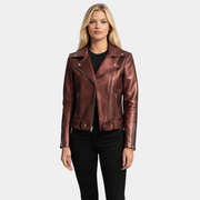 Maroon Leather Jacket