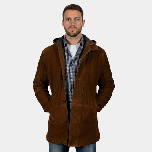 Sheriff Brown Suede Jacket - Leather Clan