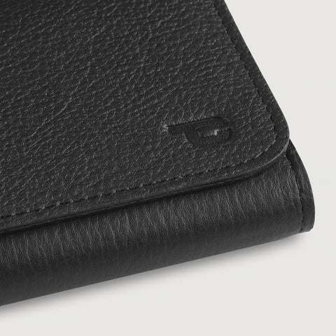 Taylor Black Leather Continental Wallet