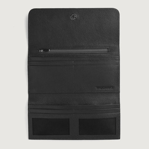 Taylor Black Leather Continental Wallet
