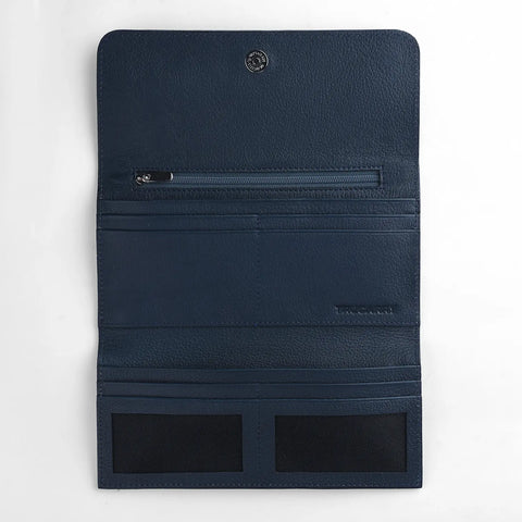 Taylor Blue Leather Continental Wallet