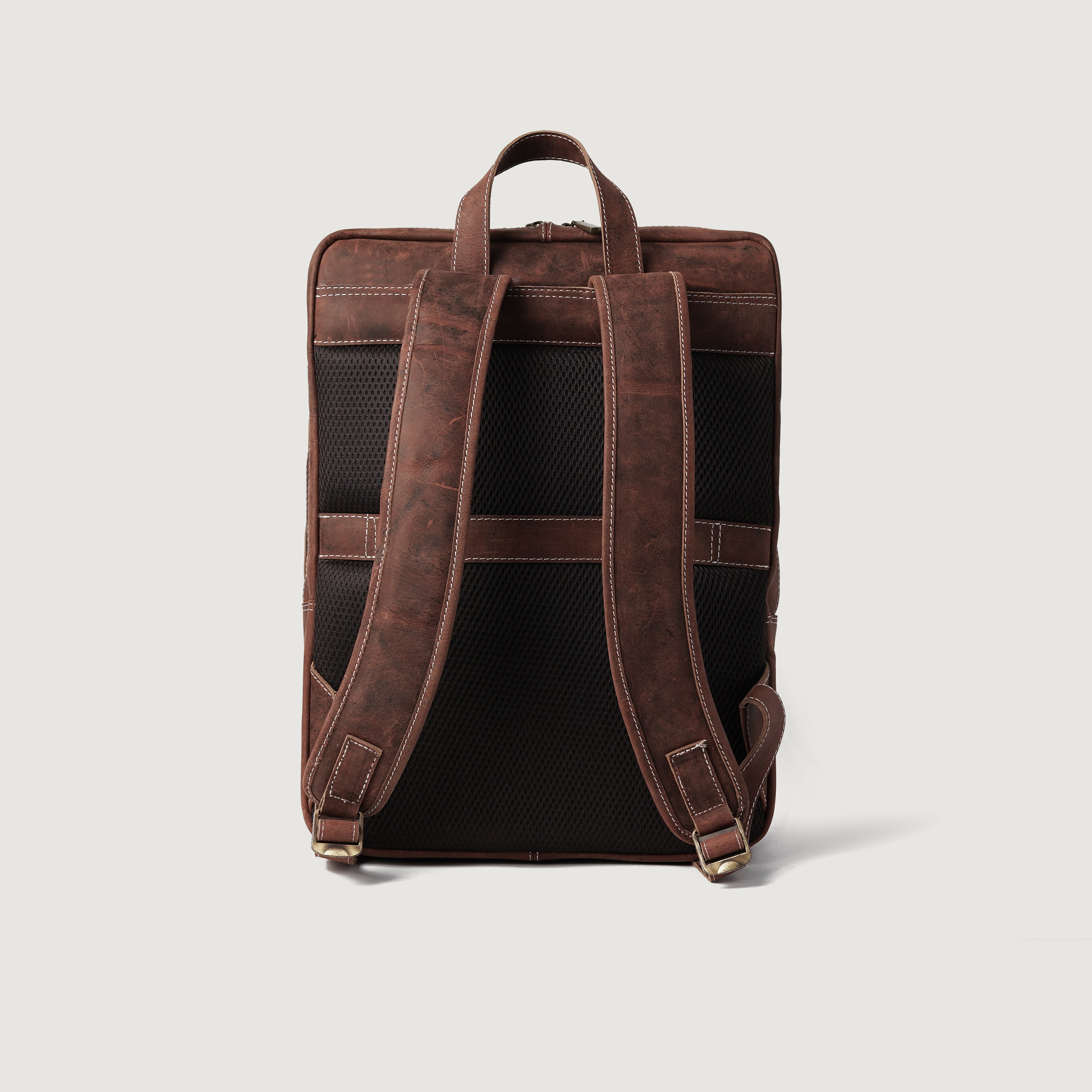 The Bedford Vintage Distressed Brown Leather Backpack