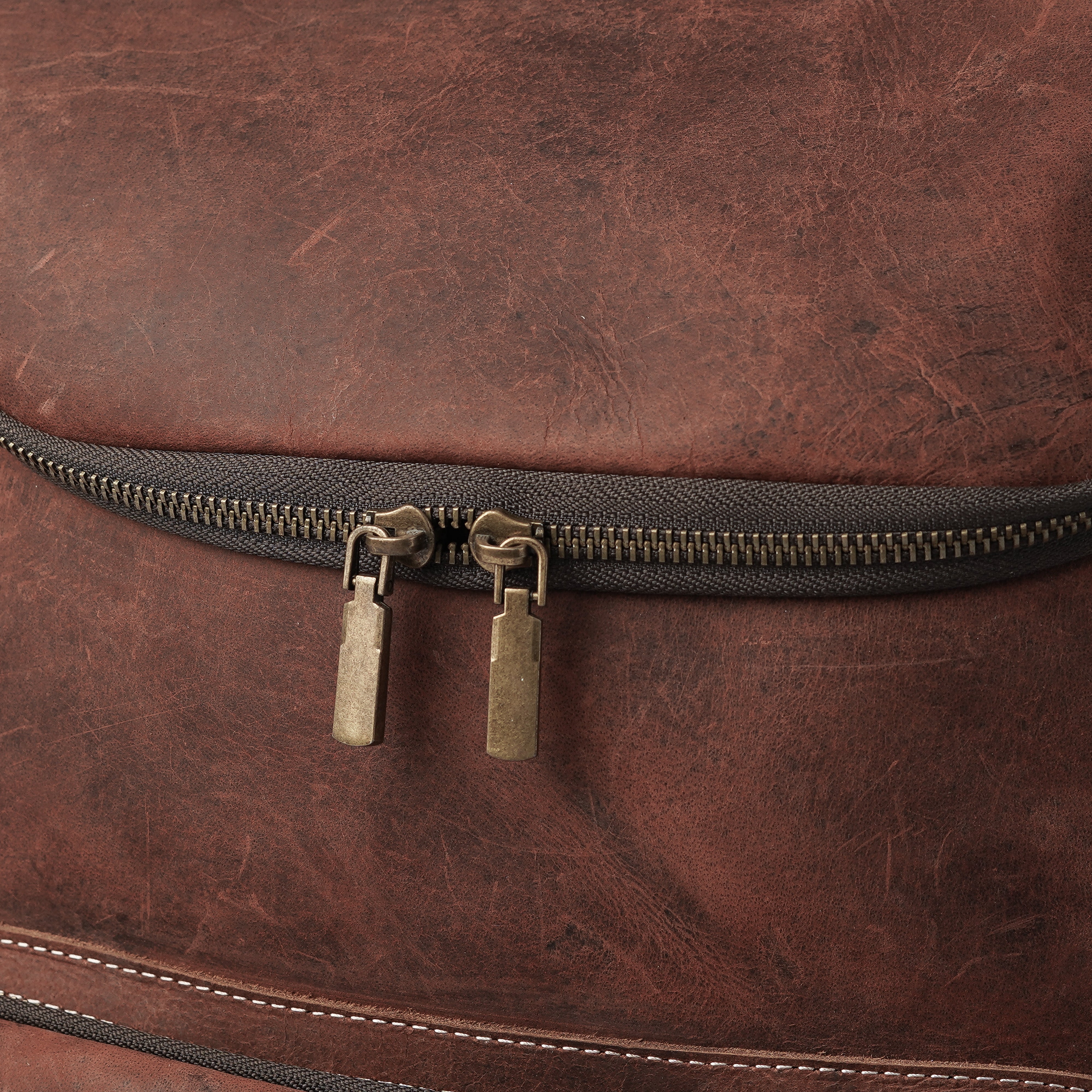 The Bedford Vintage Distressed Brown Leather Backpack