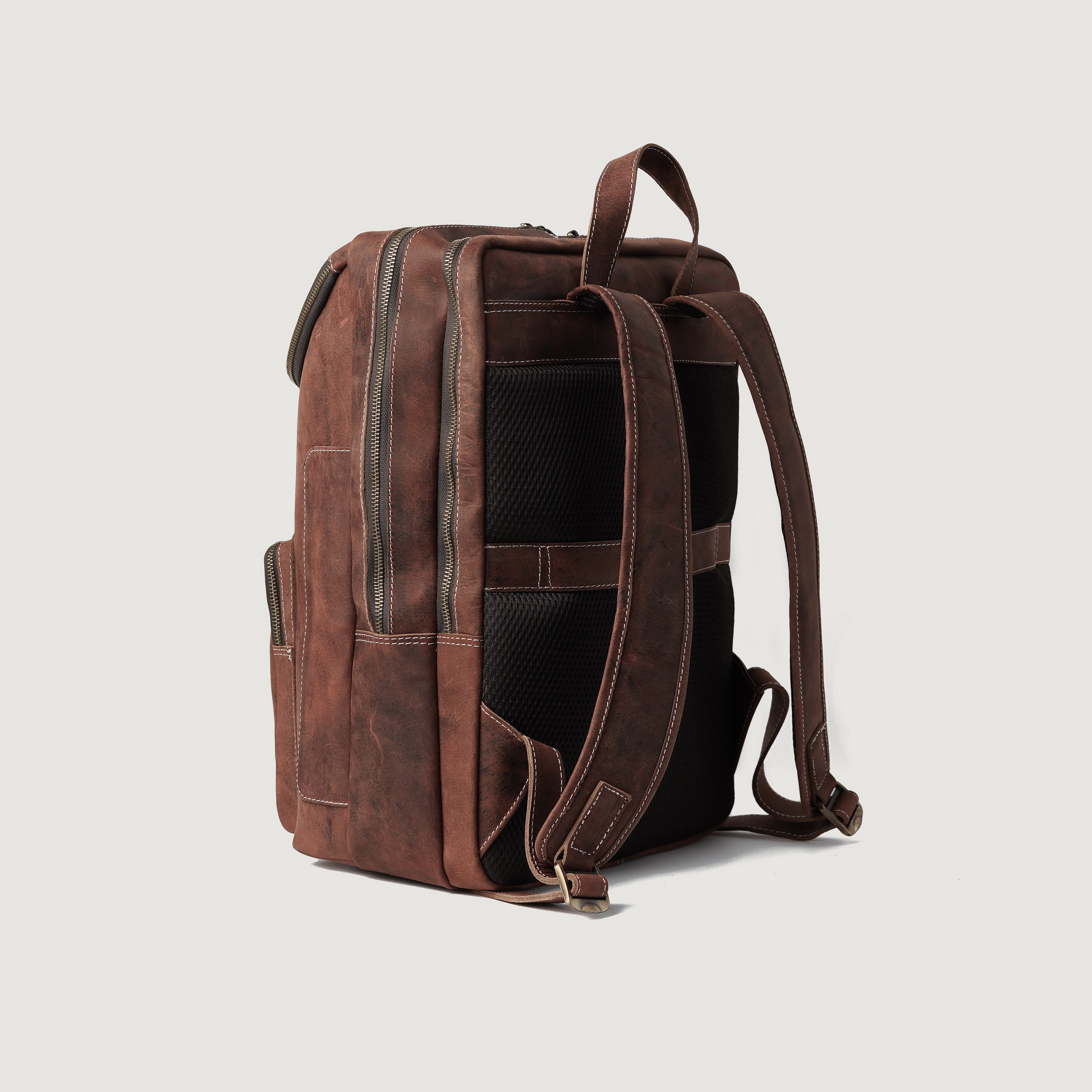 The Bedford Vintage Distressed Brown Leather Backpack