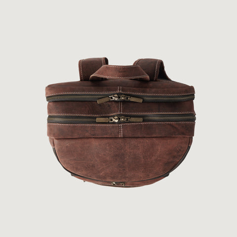 The Bedford Vintage Distressed Brown Leather Backpack