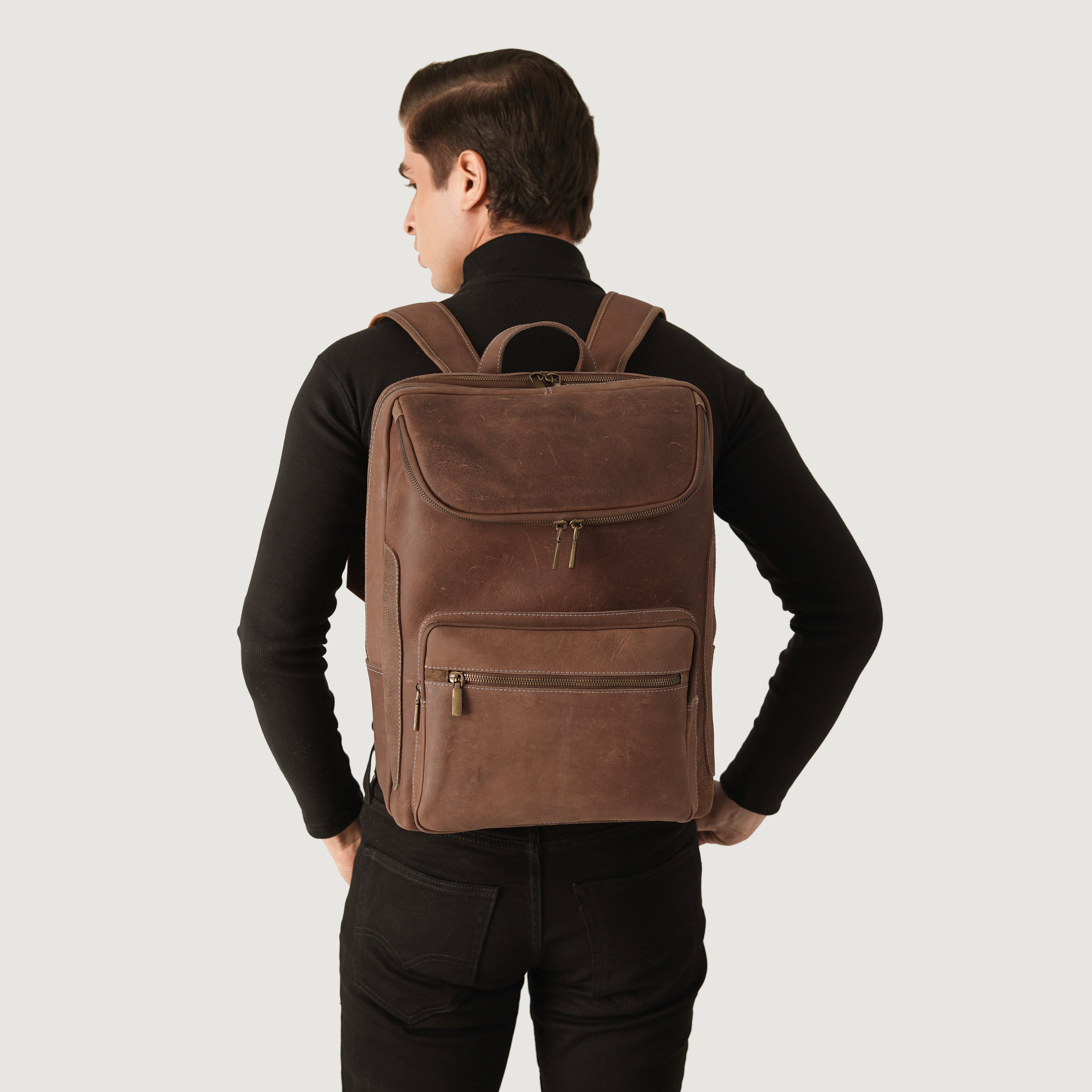 The Bedford Vintage Tan Leather Backpack