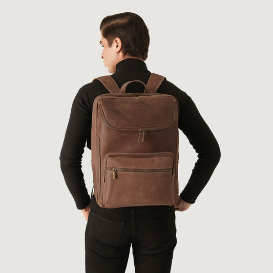 The Bedford Vintage Tan Leather Backpack